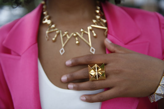 nOir Jewelry-Pyramid Ring
