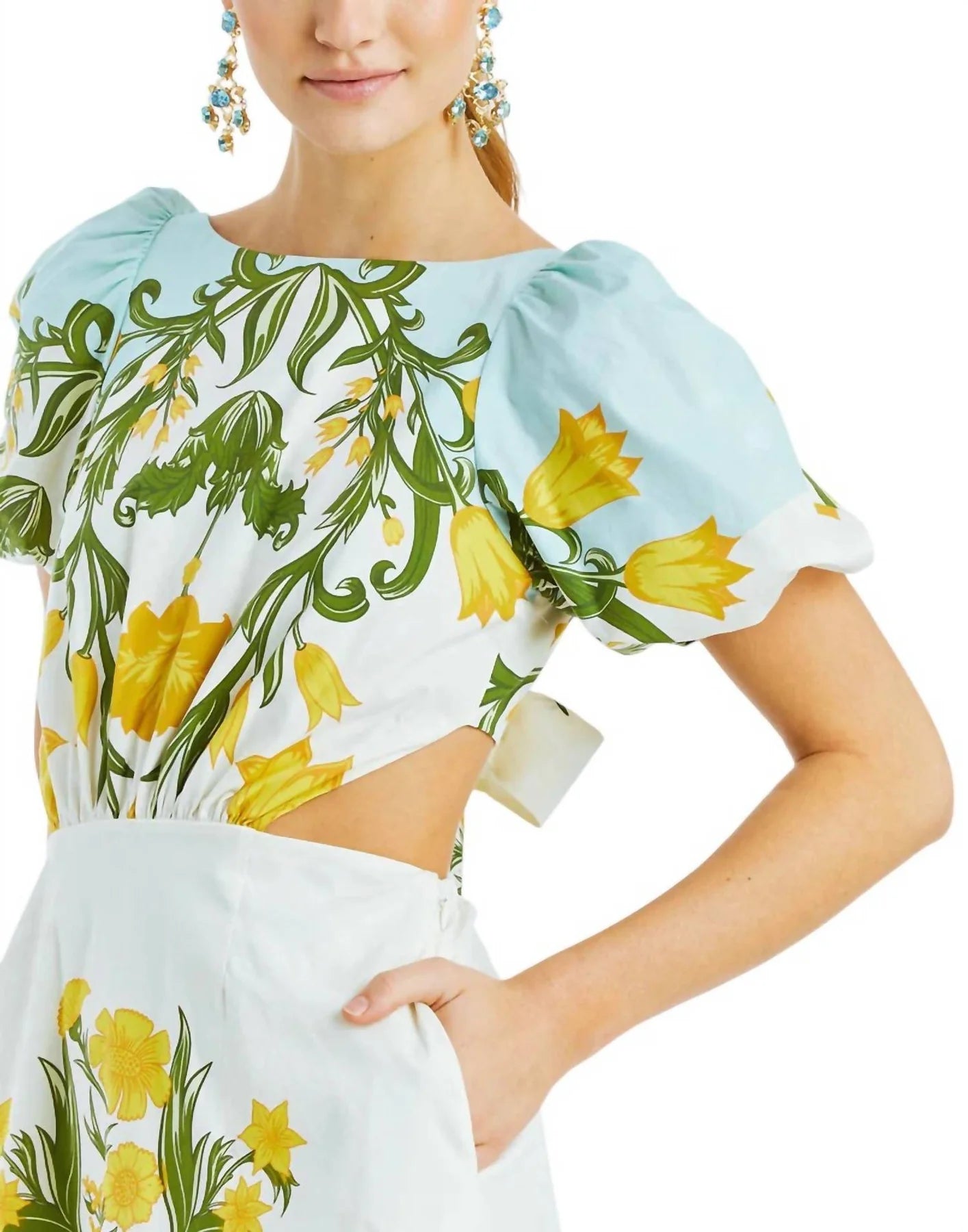 Mestiza New York Eileen Midi-Dress-Multi-Color, Yellow
