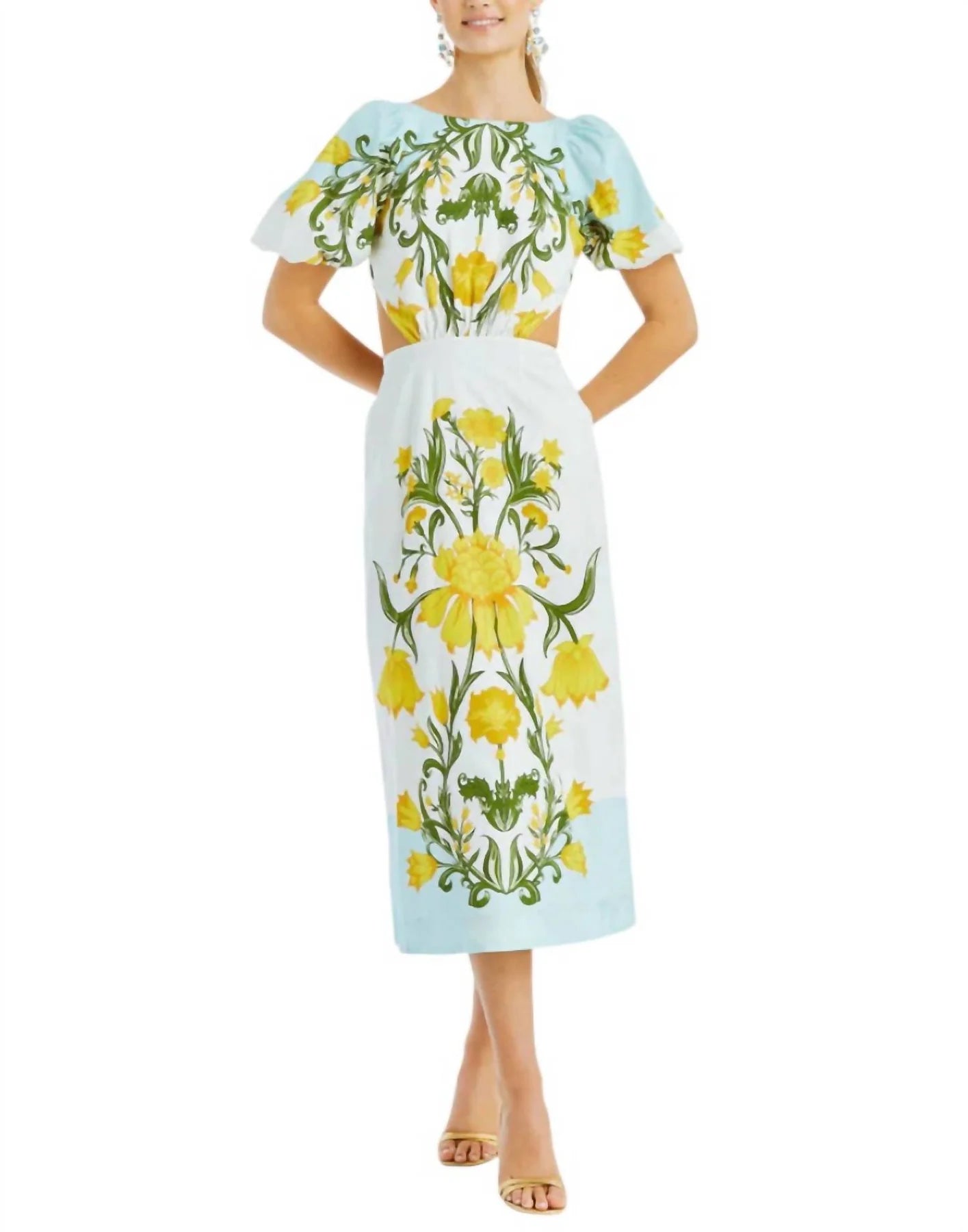 Mestiza New York Eileen Midi-Dress-Multi-Color, Yellow