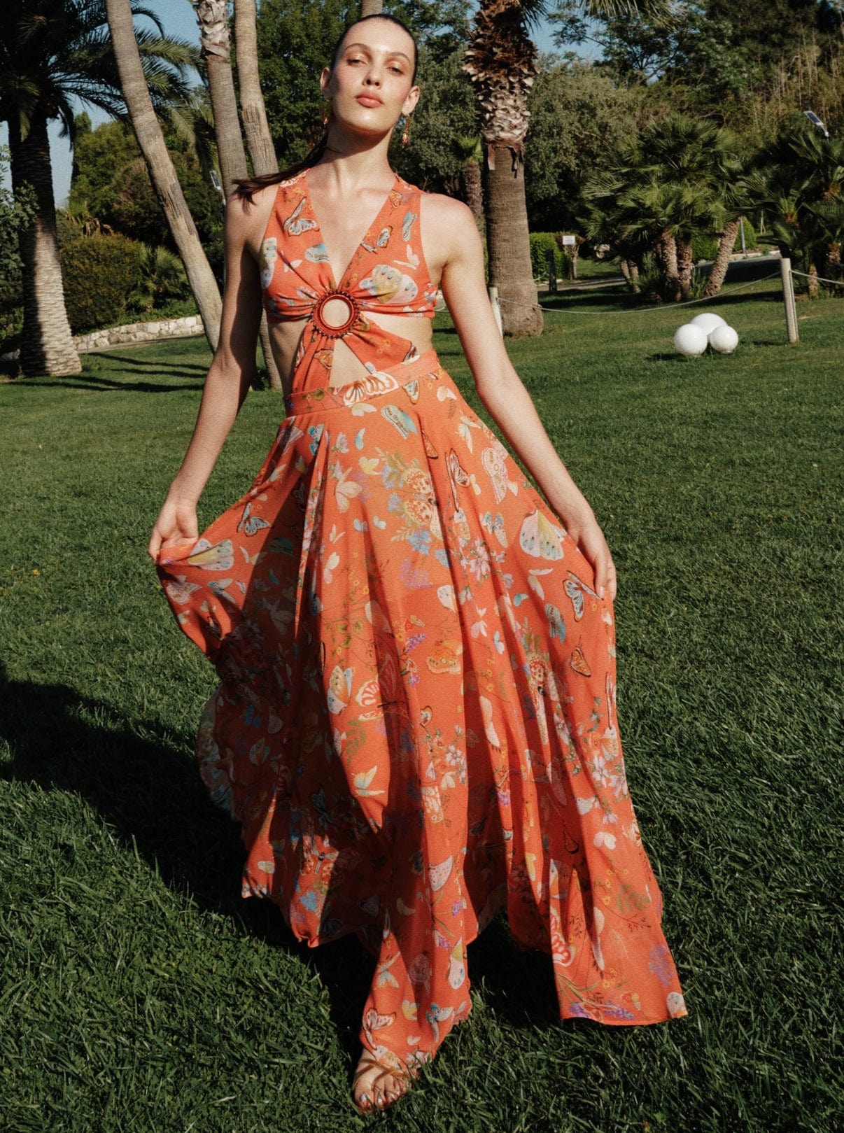 My Beachy Side-Begonia Cut Out Dress