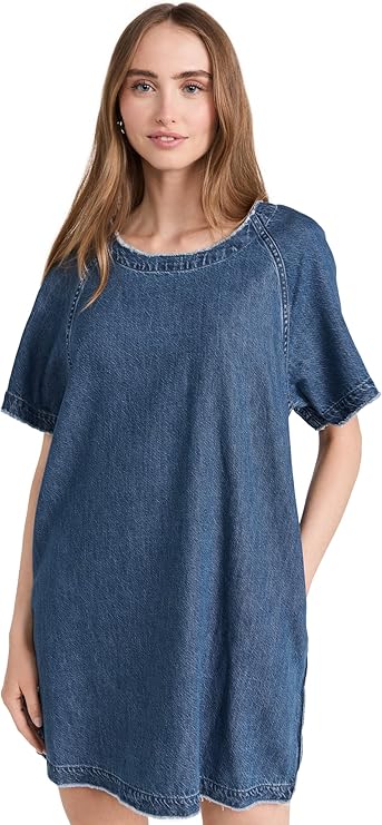 rag & bone Suki Featherweight Justine Shirt Dress-Denim