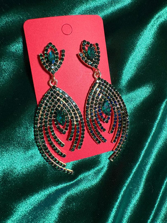 Emerald Green Drop Earrings