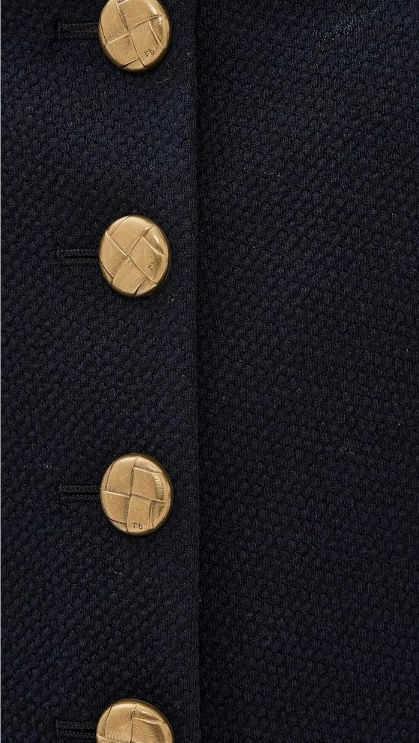 rag & bone Mariana Textured Dress-Navy Blue