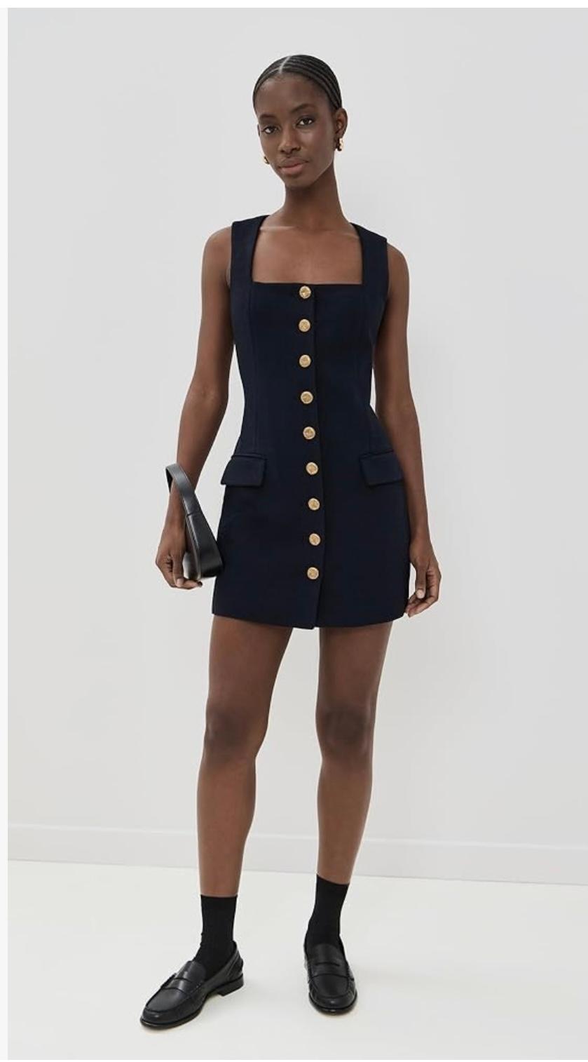 rag & bone Mariana Textured Dress-Navy Blue