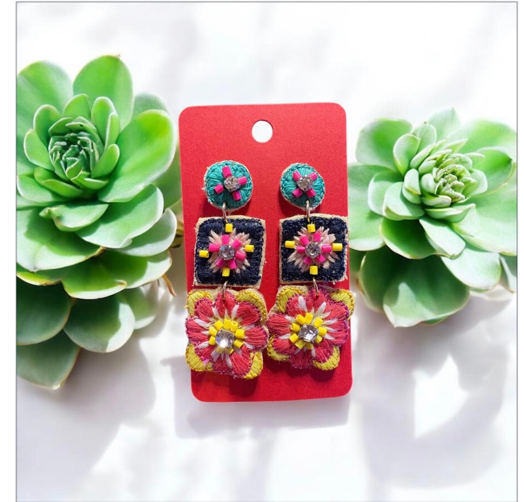 Three Tiered Boho Earrings