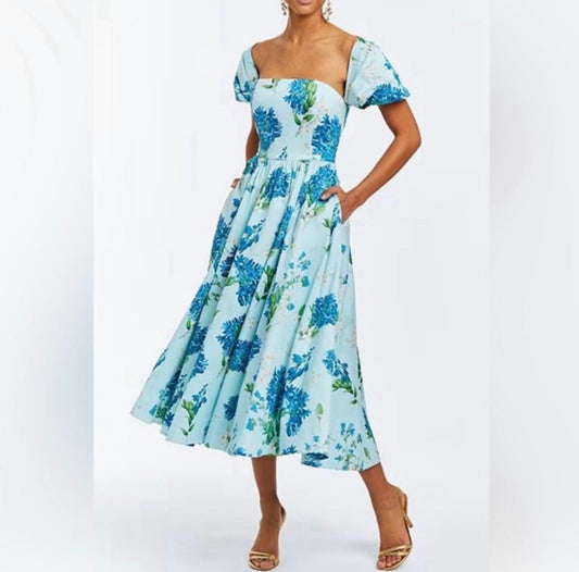 Mestiza New York Odette Floral-Print Convertible Midi-Dress