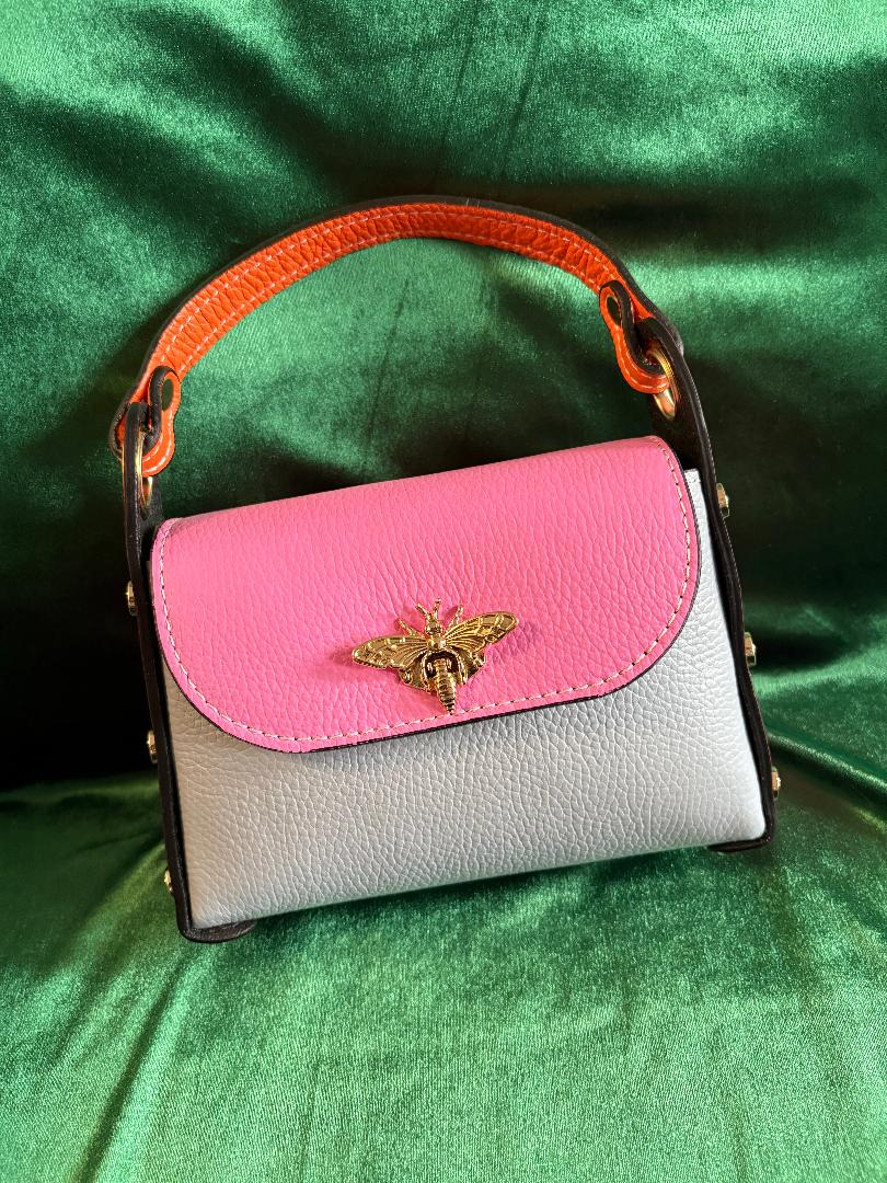 Italian Leather Mini-Purse, Multi-Colored