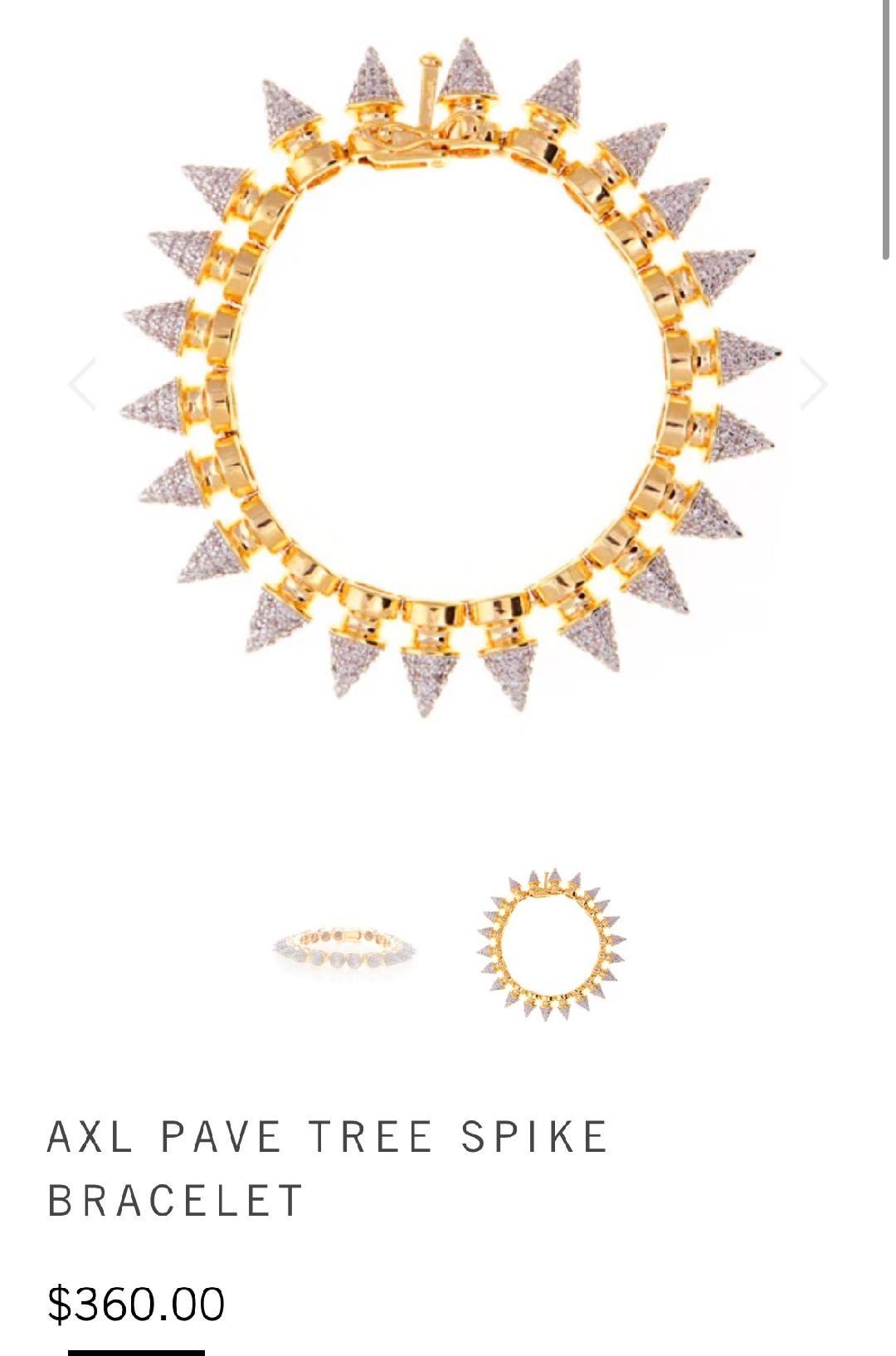 nOir Jewelry-Axl Pave Tree Spike Bracelet