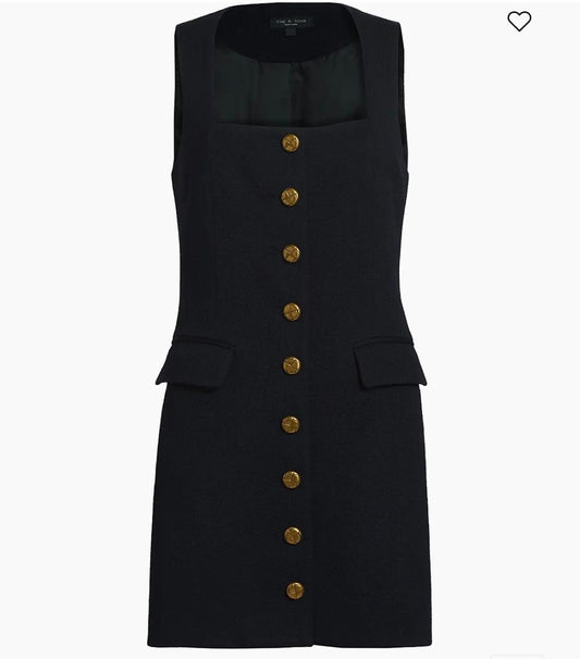 rag & bone Mariana Textured Dress-Navy Blue