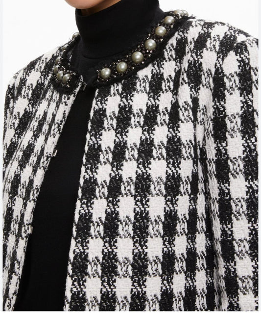 Alice + Olivia Deon Detachable Panel Tweed Jacket