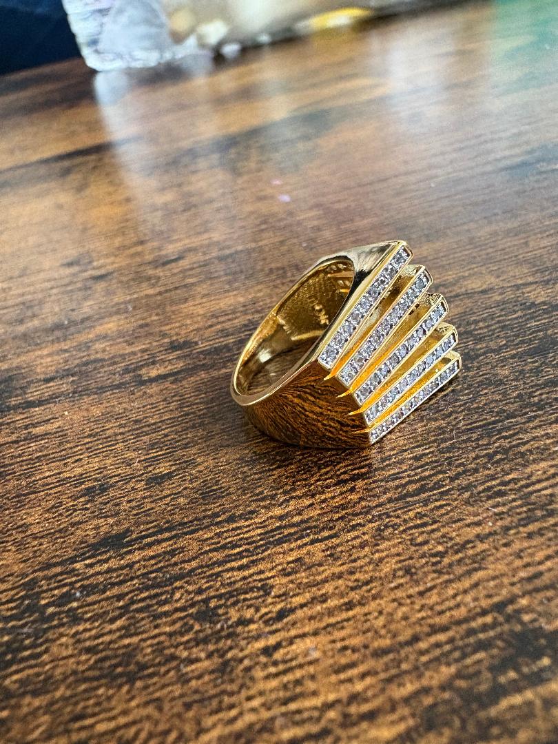 nOir Jewelry-Carla Pave Pyramid Spike Ring