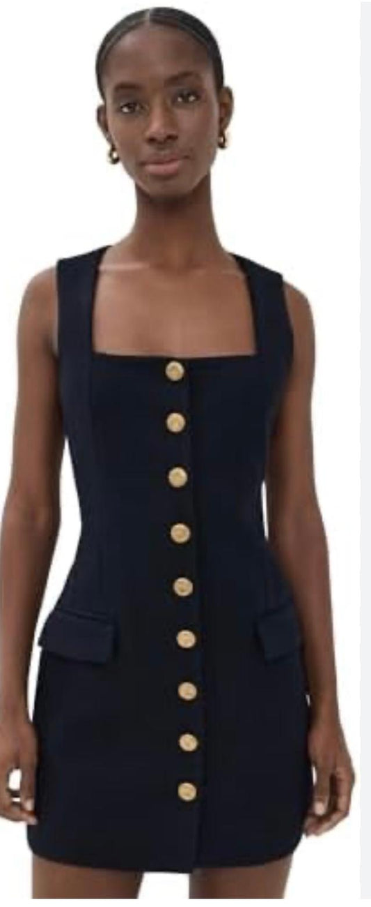 rag & bone Mariana Textured Dress-Navy Blue