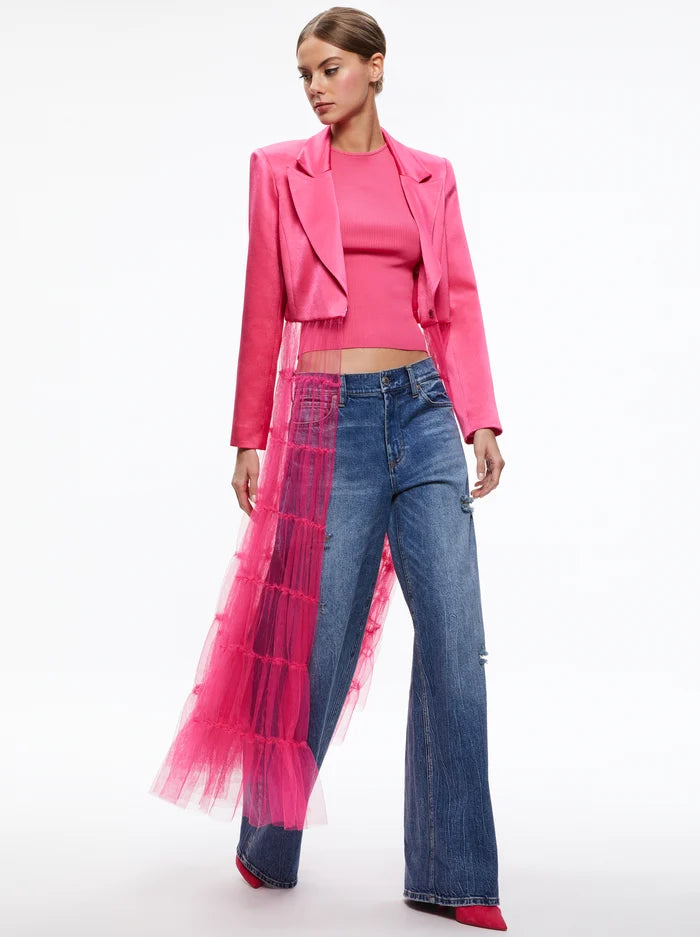Alice + Olivia Everly Tulle Blazer-Candy