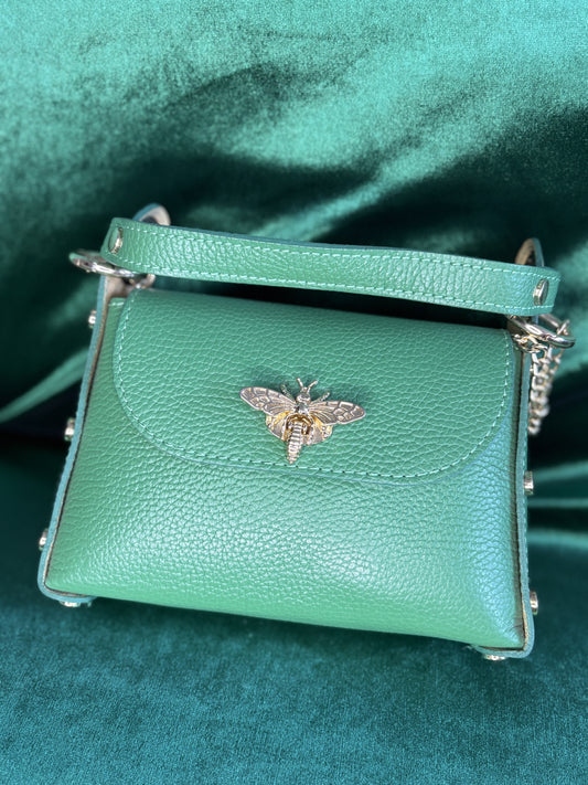 Italian Leather Mini-Purse in Green
