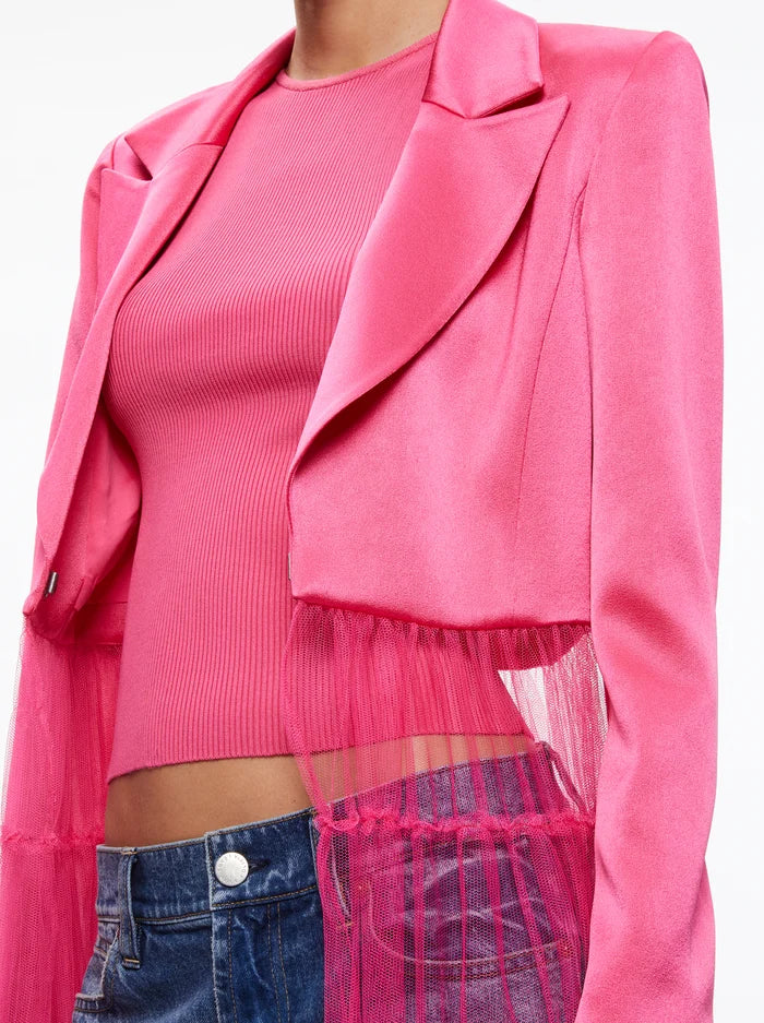 Alice + Olivia Everly Tulle Blazer-Candy