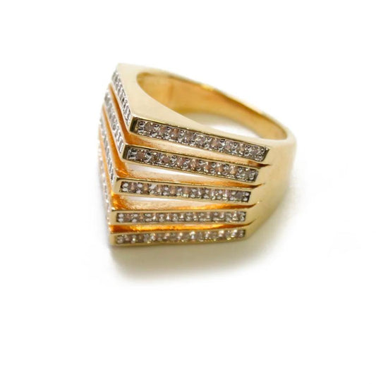 nOir Jewelry-Carla Pave Pyramid Spike Ring