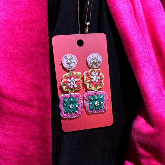 Three Tiered Boho Earrings