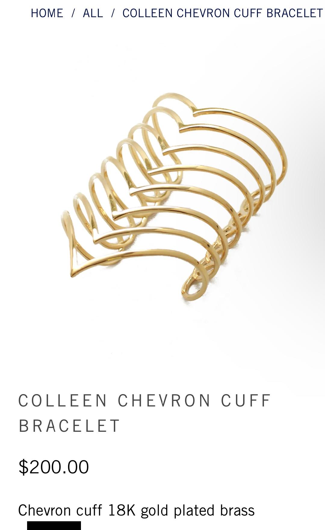 nOir Jewelry-Colleen Chevron Cuff Bracelet