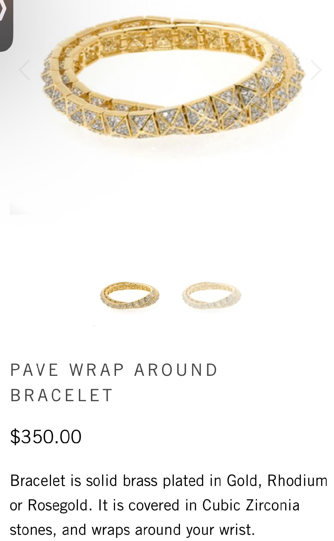 nOir Jewelry-Pave Wrap Around Bracelet