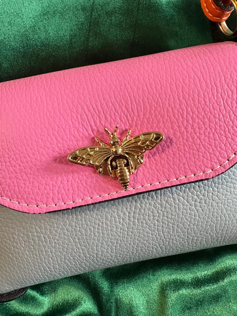 Italian Leather Mini-Purse, Multi-Colored