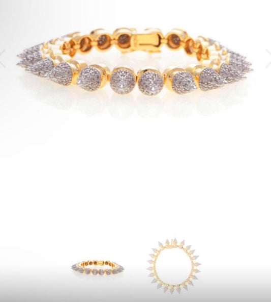 nOir Jewelry-Axl Pave Tree Spike Bracelet