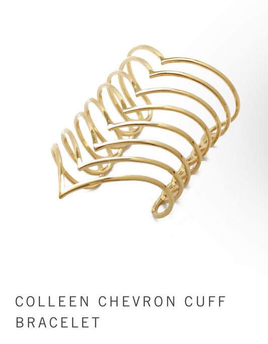 nOir Jewelry-Colleen Chevron Cuff Bracelet