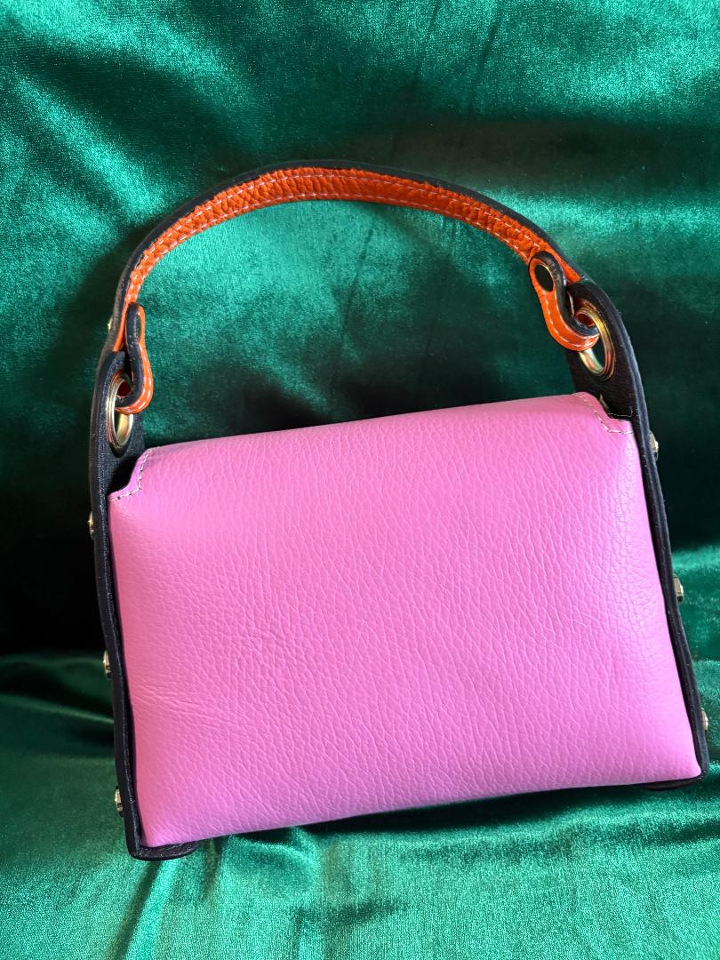 Italian Leather Mini-Purse, Multi-Colored