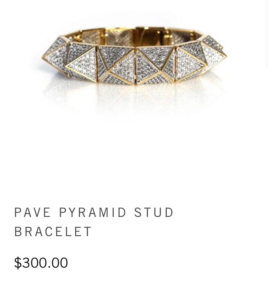 nOir Jewelry Pave Pyramid Bracelet