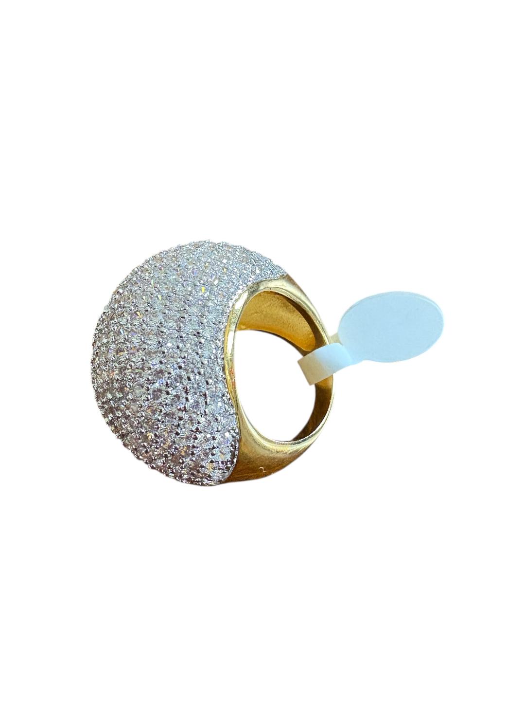 nOir Jewelry-Cubic Zirconia Pave Dome Ring