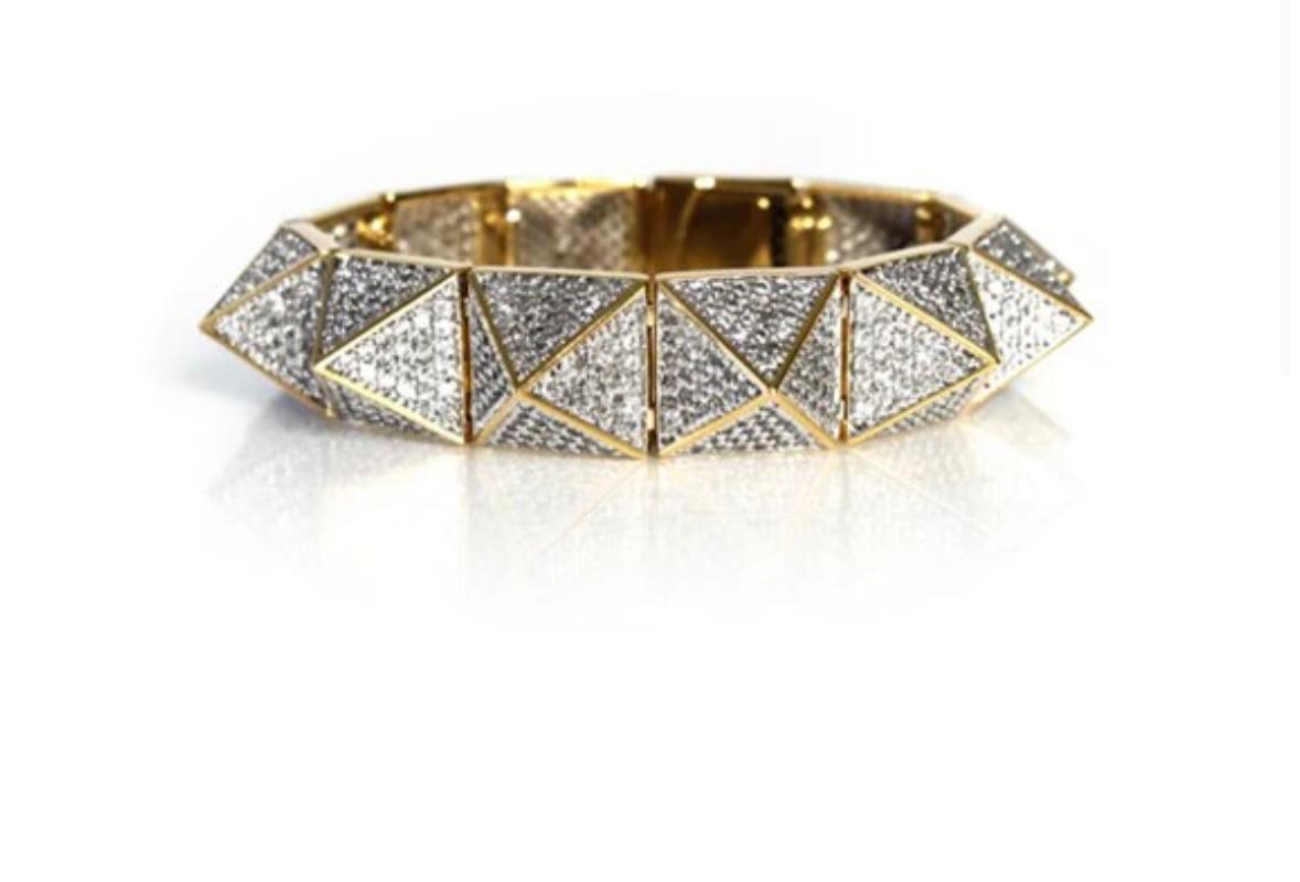 nOir Jewelry Pave Pyramid Bracelet