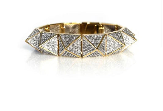 nOir Jewelry Pave Pyramid Bracelet