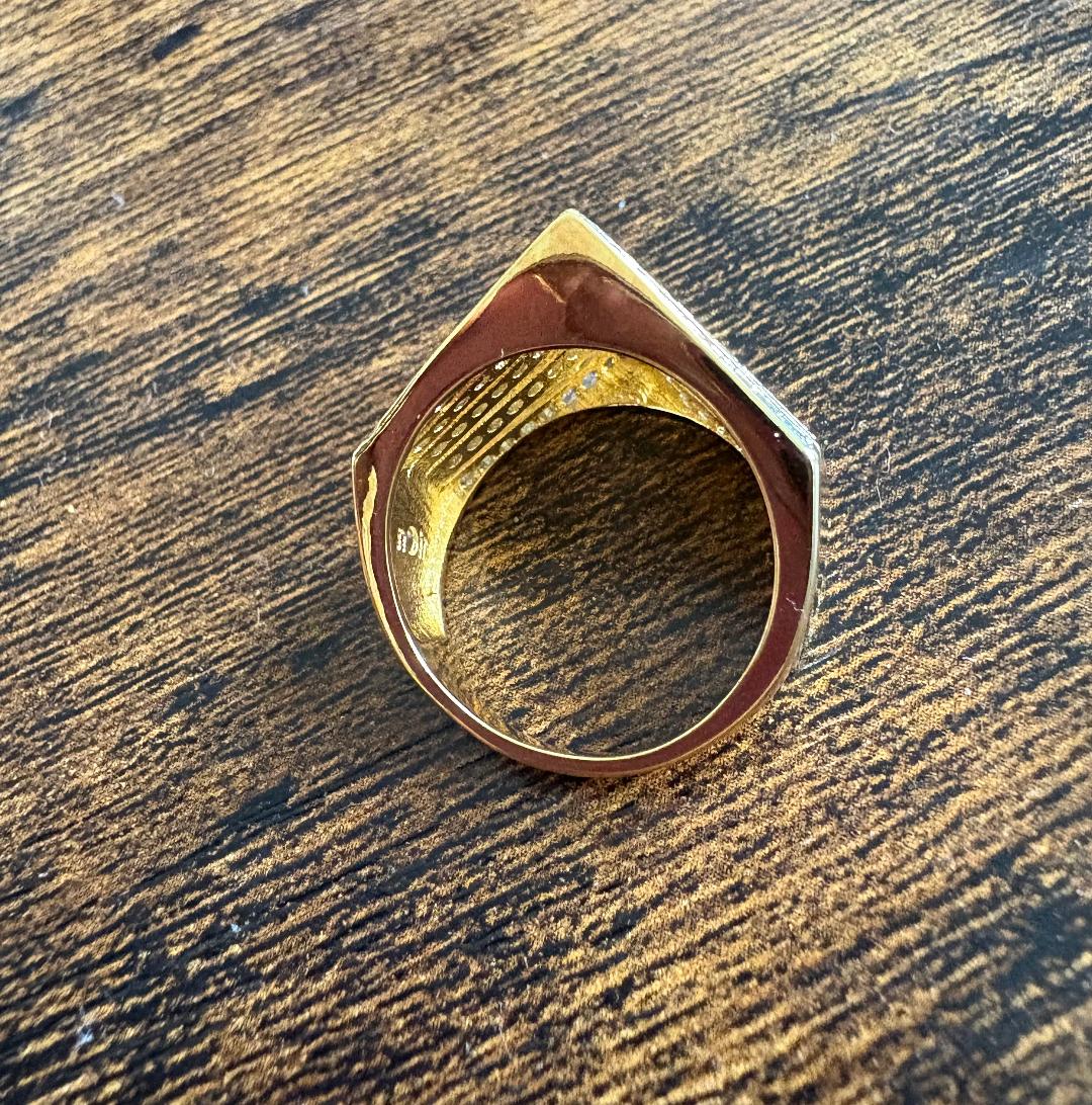 nOir Jewelry-Carla Pave Pyramid Spike Ring