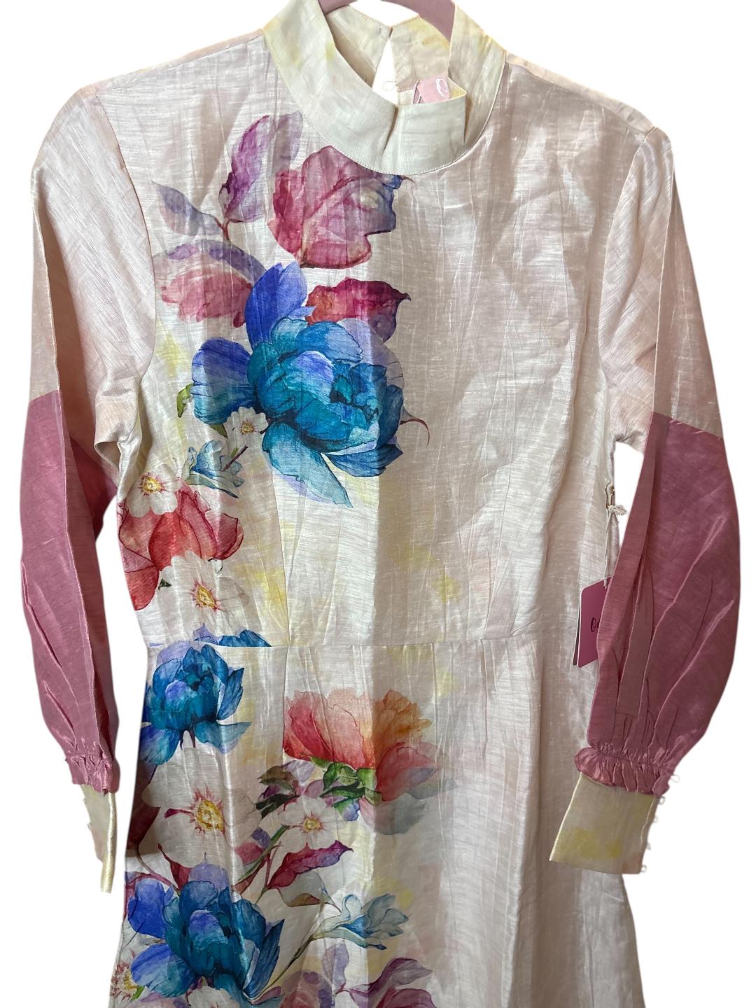 Odette Silk Blend Floral Maxi Dress